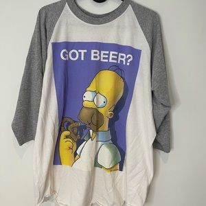 Unique simpsons baseball tee